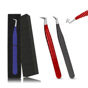 Pinzas de pestañas de acero inoxidable a granel con logotipo personalizado, herramienta de elevación puntiaguda para bronceado de pestañas gruesas y finas - Product Image 6