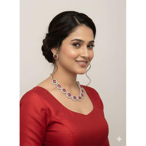 Collar de Perlas Kundan Meena con Diamantes Polki, Chapado en Oro de 14K, Joyería Clásica para Fiestas - Product Image 1