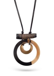Collar circular de cuerno de Búfalo, la belleza de la naturaleza con nuestro impresionante collar circular de cuerno de búfalo - Product Image 2