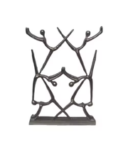 Sculptures d'arts muraux en métal au design moderne Vaisselle de danse de la plus haute qualité pour la décoration de l'espace de vie du bureau à domicile