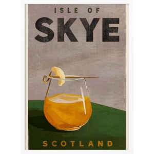 Póster de viaje de la isla de Skye, Escocia, elegante arte de pared en lienzo con diseño de cóctel escocés - Product Image 6