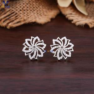 Labstone Glamorous Diamond Pendant & Earring Set 1.324TDW Corte redondo Oro blanco Color DE LA EF-VS con cadena - Product Image 5