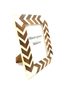 Produit tendance Faible MOQ Cadre photo de table moderne en os de buffle recyclé fait à la main Vente directe d'usine Fabricant - Product Image 3