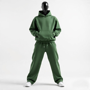 Conjunto Deportivo Informal de Gran Tamaño, 100% Algodón, Diseño Personalizado Directo de Fábrica, Conjunto de Sudadera con Capucha y Pantalones Deportivos 2025 - Product Image 4