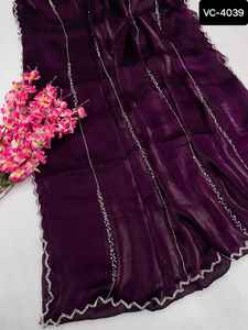 Vêtement traditionnel indien Saree en soie lourde BanarasiSilk avec bordure de travail tissée Saree en soie de qualité supérieure pour un look traditionnel indien - Product Image 2