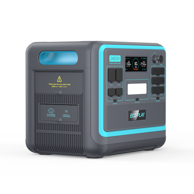 LiFePO4 External Battery Portable Power Station 2400W 2048Wh Capacity Solar & Car Compatible Pure Sine Wave MPPT Jump Starter