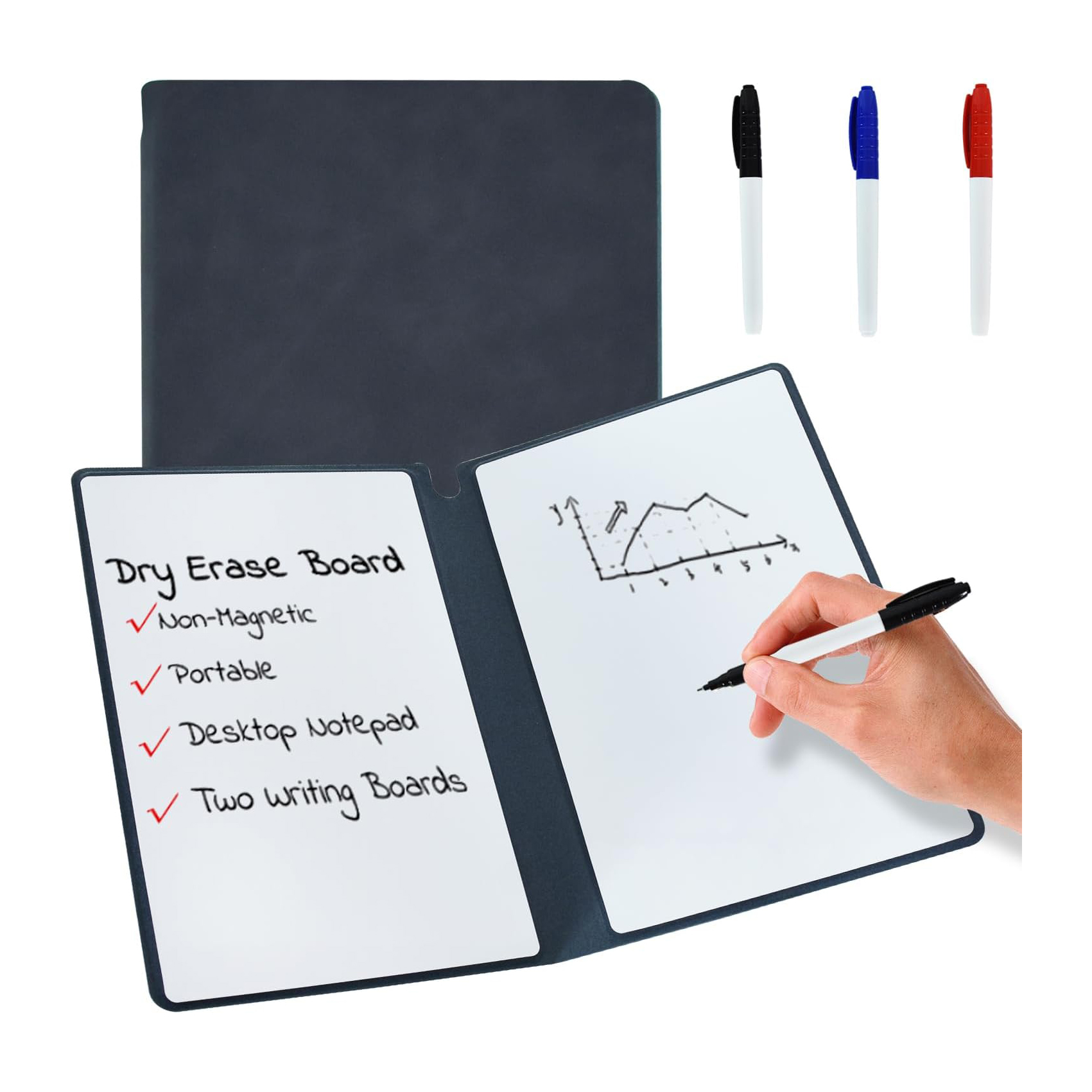 Portable Reusable Small Dry Erase Notebook Whiteboard Notebook