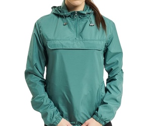 Custom Made Hooded Windbreaker Jackets for Women Breathable Nylon Polyester Fabric for Winter Workout Wear Printed Technics - Product Image 1