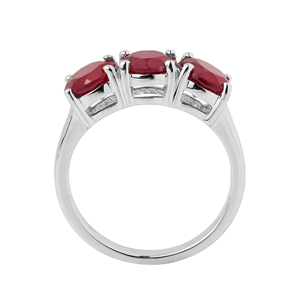 Natural Ruby Women's Adjustable <b>Ring</b> <b>925</b> Sterling <b>Silver</b> Rose Gold Plating Fashionable Inlay Setting for Engagement Shah Gems - Product Image 2