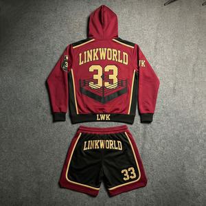 Ensemble sweat à capuche et short surdimensionné 100 % coton de haute qualité pour l'hiver 2026 – Vente en gros LWK-HS-0004 - Product Image 2