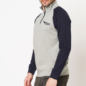 Sweat-shirts à quart de zip personnalisés OEM en coton imprimé pour hommes, vente en gros 2026 - Product Image 3