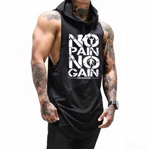 Pakistan Made 100% Cotton Terry Nonwoven Winter <b>Men</b> <b>Sleeveless</b> Hoodie Solid Color Customized Logo Color Quick Dry Eco-Friendly - Product Image 4