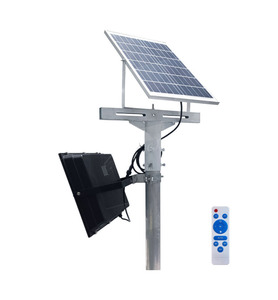 Commercial Solar Flood Lights 500W Solar Flood Light with Pole Mount <b>Bracket</b> for Street Parking Area - Product Image 5