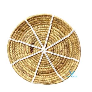 Plateau mural décoratif de style Art déco Vietrustic en jacinthe d'eau et coton mélangé pour la décoration de la chambre à coucher, cadeau d'anniversaire - Product Image 6