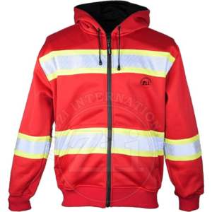 เสื้อมีฮู้ดไฮวิสของผู้ชายเสื้อแจ็คเก็ตนิรภัยสะท้อนแสงมีฮู้ดแบบใหม่ระบายอากาศได้ดีมีขาตั้งสะท้อนแสง - Product Image 5