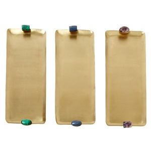 Top Trending Serving <b>Tray</b> With Natural Agate Stone Handles Handmade Decorative Food Drink Platter <b>For</b> Dining Kitchen Home <b>Decor</b> - Product Image 5