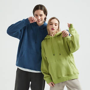 เสื้อฮู้ดดี้โอเวอร์ไซส์สำหรับผู้ชายฤดูหนาว OEM ODM ผ้าฝ้าย 100% เป็นมิตรกับสิ่งแวดล้อม ระบายอากาศได้ดี มีกระเป๋าเสื้อ  แบบเรียบ  รับสกรีนโลโก้  สำหรับทุกเพศ - Product Image 3