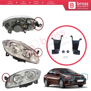 ชุดแท็บยึดซ่อมแซมขายึดไฟหน้า BHL11+BHL12 ด้านซ้าย สำหรับ Linea 323 110 ปี 2007-2018 51785219 51776318 - Product Image 5