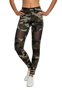 Ladies Camouflage Tech <b>Mesh</b> Yoga Leggings High Waist Gym Fitness Sports <b>Pants</b> for Workout & Training Activewear - Product Image 6