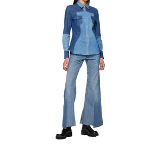 กางเกงยีนส์เดนิมผู้หญิงขายดี |   กางเกงขายาวทรงตรงเอวสูงผ้ายืดสไตล์วินเทจผ้าฝ้าย 100% |   กางเกงยีนส์ฤดูหนาวขนาดสั่งทำพิเศษ - Product Image 5