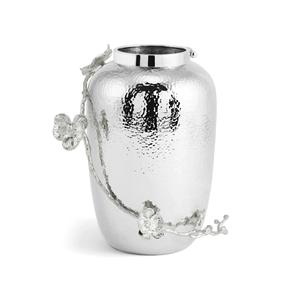 Florero de metal de diseño antiguo Premium con intrincado trabajo floral adecuado para interiores de casas modernas vintage o Rústicas - Product Image 6