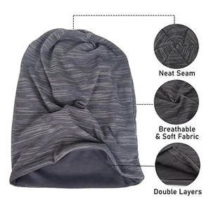 Gorros de Invierno Cálidos, Forro Extra Grueso para Clima Frío, Unisex, Textura Jacquard, Color Sólido, Talla Adulto - Product Image 2