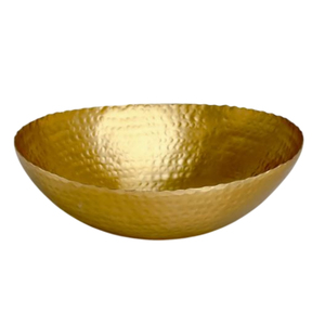 Vajilla de diseño estándar, cuenco para servir aperitivos y comida, cuenco decorativo con textura martillada chapada en oro de alta calidad - Product Image 4