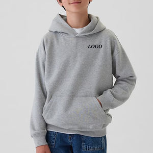 Sweat à capuche pour garçons, matière douce et confortable, pour les acheteurs en gros, prix avantageux, avec logo personnalisable, poche kangourou, 2026 - Product Image 1
