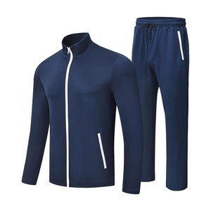 Bas quantité minimale de commande fermeture éclair conception de logo personnalisé survêtement de haute qualité Fitness Jogging entraînement Gym hommes survêtements - Product Image 1