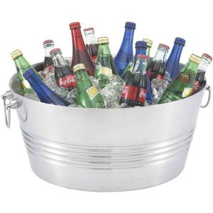 Accessoire de bar Refroidisseur de vin en métal Grand refroidisseur de champagne Seau à glace à bière et bac à vin Baignoire à boisson de haute qualité - Product Image 1