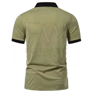 Top Trending Men's for Polo T-Shirts Color personalizado 100% Tela de lona de algodón Patrón sólido-Buenas características de fabricación - Product Image 3