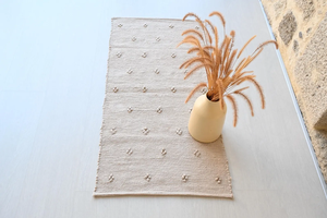 Tapis gris Tapis de table à manger Tapis en coton Tapis de sol Chambre à coucher Tapis d'intérieur et d'extérieur fait main Achat en gros - Product Image 2