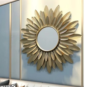 Espejo de Pared de Metal Moderno de Estilo Único para Decoración de Paredes de Dormitorio y Sala de Estar a Precio de Mayoreo - Product Image 6