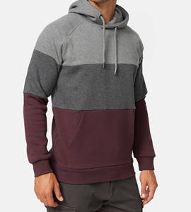 Sweat à capuche de saison d'hiver Design de couleur à trois tons Service OEM Solide de haute qualité Fait sur mesure 100% Polyester Sweats à capuche pour hommes - Product Image 2