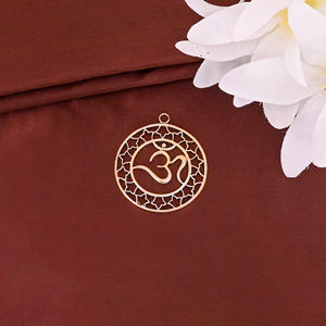 36x36MM จี้ทองเหลืองชุบทองนูนแบบวินเทจ - Product Image 3