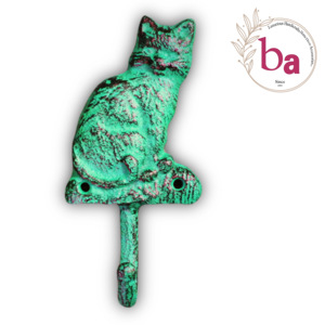 Prix de gros très bon marché pour Forest Green Distressed Cat Animal Wall Coat Hook Hat & Keychain Hanger pour vêtements - Product Image 3