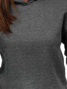 100% algodón grueso polar de gran tamaño mujeres sudaderas con capucha de peso pesado personalizado bordado impreso mujeres sudaderas con capucha y sudaderas OEM - Product Image 3