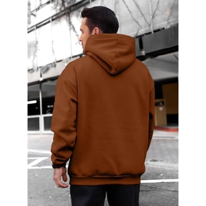 Sweat-shirts à capuche surdimensionnés pour hommes en molleton épais 100 % coton, personnalisables, de luxe, écologiques, pour l'hiver, avec poche – Vente en gros - Product Image 6