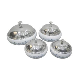 Vaisselle multi-usages Finition émaillée Hotpot avec couvercle en métal pour le service des aliments Casserole décorative Serveur Hotpot isolé - Product Image 5