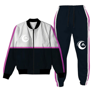 2025 costume de Sport bleu personnalisé pour les tailles américaines et européennes Service OEM combinaison de survêtement en Polyester pour hommes et femmes entraînement de course - Product Image 2