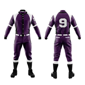 OEM Factory Custom Design Softball Team uniformi di alta qualità placcaggio sublimazione in saia uniforme da Baseball