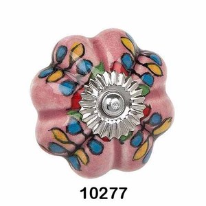 Exportadores indios de perilla de cajón acanalado de cerámica crema perillas de cajón de gabinete y tiradores manija de muebles precio al por mayor - Product Image 5