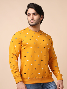 เสื้อสเวตเตอร์ถัก100% มัสตาร์ดแบบมีห่วงแขนยาวผ้าฝ้ายสวมใส่สบายมีสไตล์เหมาะสำหรับใส่ได้ทั้งวันสำหรับฤดูหนาว - Product Image 4