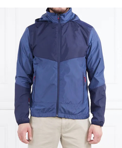 Chaqueta Cortavientos Impermeable con Bloques de Color, Secado Rápido, Transpirable, con Logotipo Estampado, Chaqueta Cortavientos de Nailon para Hombre - Product Image 1