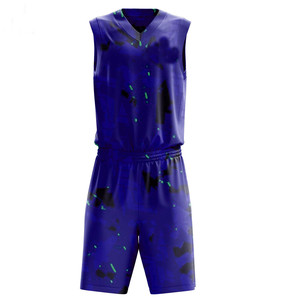 Ensemble de maillot et short de basket-ball pour hommes, respirant, léger, à séchage rapide, vêtements de sport athlétiques pour entraînement d'équipe et match - Product Image 2