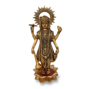 인도 전통 비슈누 지 우상 홈 장식 인형 동상 홈 장식 주 금속 동상