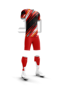 Uniforme de Fútbol Atlético Personalizado, Camiseta y Pantalones Cortos Transpirables con Tela Ligera para el Rendimiento del Equipo - Product Image 3