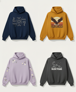 Sweats à capuche en molleton confortables-Pulls en coton mélangé de qualité supérieure pour un usage quotidien - Product Image 4