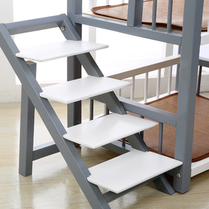 <b>Solid</b> <b>Wood</b> Eco-Friendly Removable & Washable Pet <b>Bunk</b> <b>Bed</b> Double Layer Dog & Cat <b>Bed</b> Small Medium Size - Product Image 4