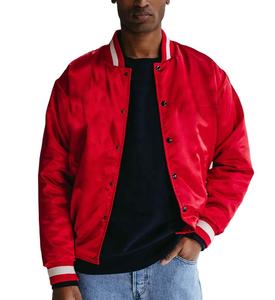 Veste bomber en satin de haute qualité avec logo personnalisé imprimé et brodé pour hommes, veste de style universitaire avec logo personnalisé sur le devant pour l'hiver - Product Image 6
